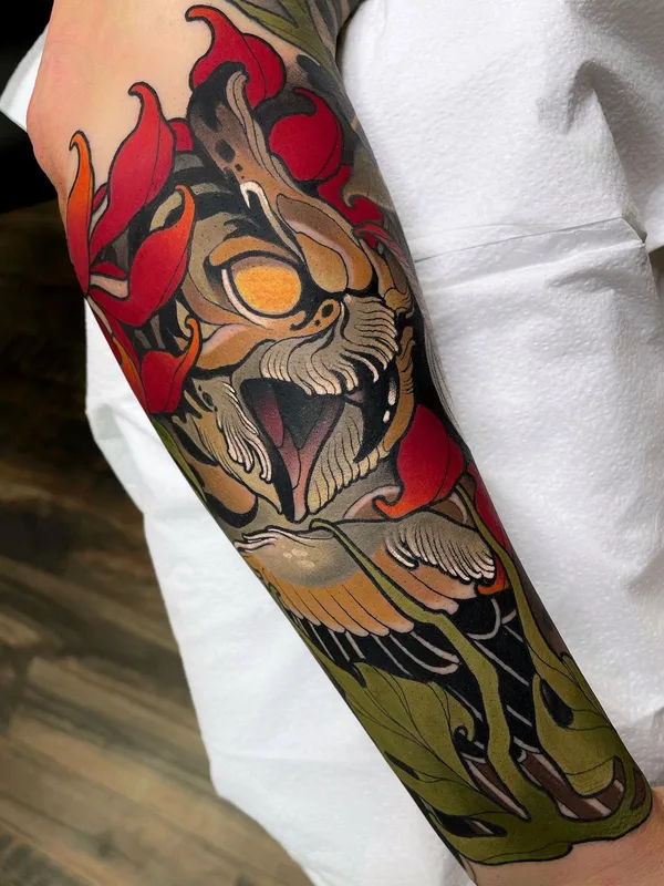 color japanese Tatuaggio su full sleeve #61068 | Tatuatore rb.tattoo