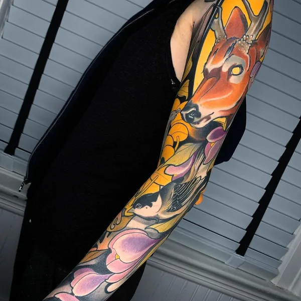 Neo Traditional tattoo by rb.tattoo in Deerfield Beach