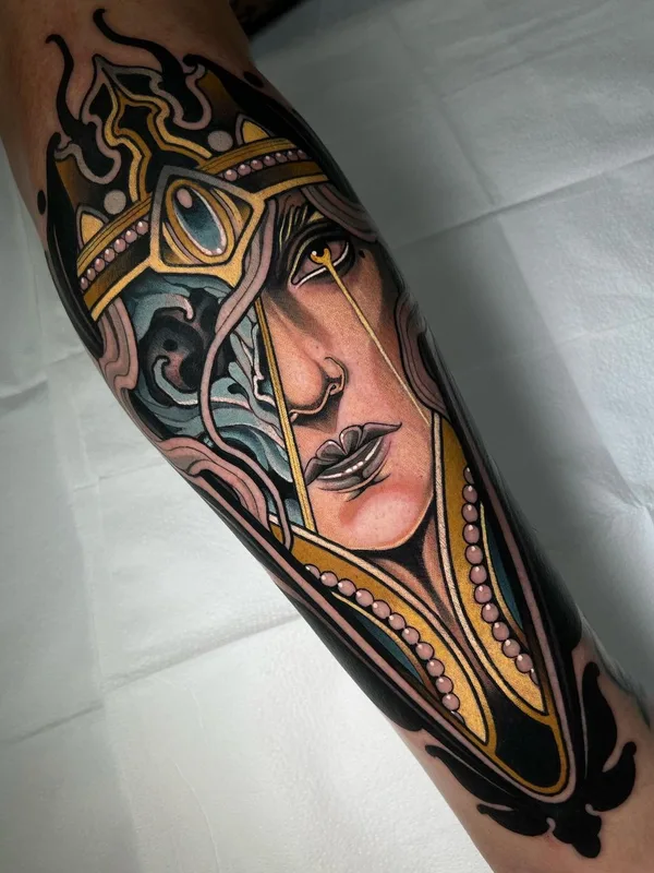 female color neo traditional Tatuaggio su forearm #61065 | Tatuatore rb.tattoo