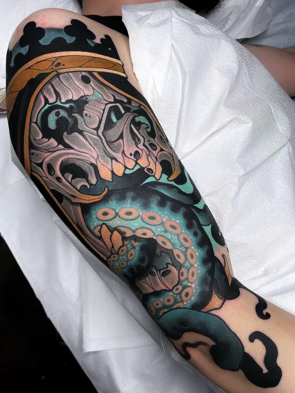 color japanese Tatuaggio su full sleeve #61069 | Tatuatore rb.tattoo
