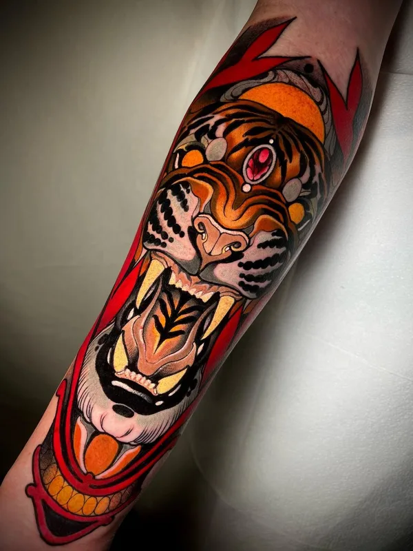 color neo traditional Tatuaggio su forearm #61066 | Tatuatore rb.tattoo