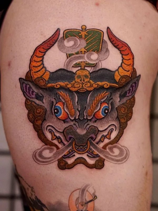 color japanese Tatuaggio su thigh #61074 | Tatuatore baki_ots
