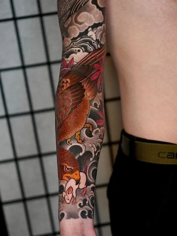 color japanese Tatuaggio su full sleeve #61070 | Tatuatore baki_ots