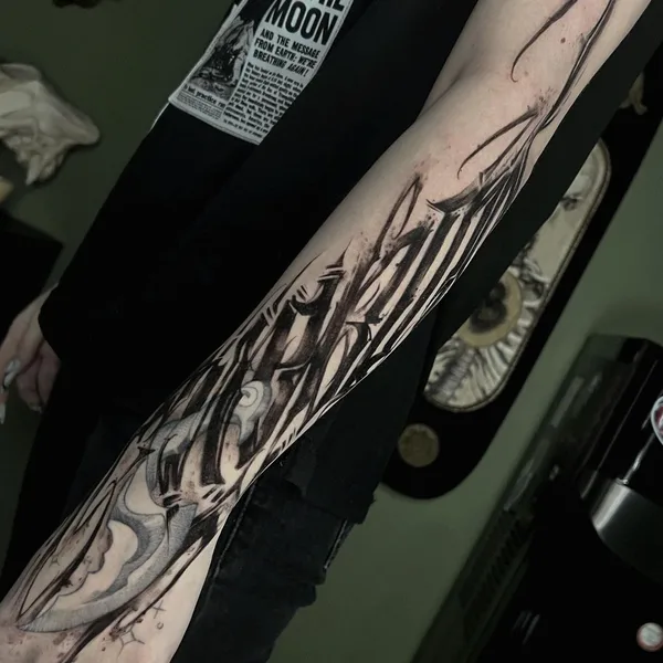 Леттеринг tattoo by Никита Ермачек in Москва