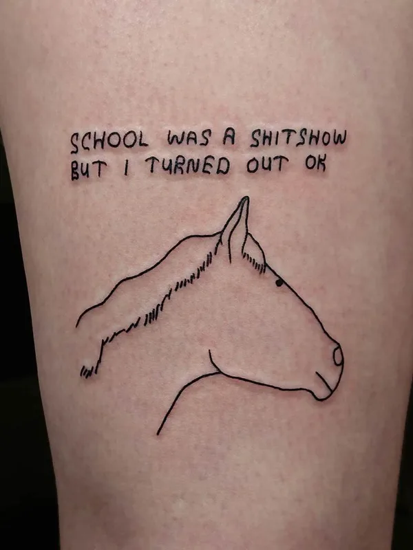 black linework tattoo on thigh #34815 | Tattoo Artist Tato Coco