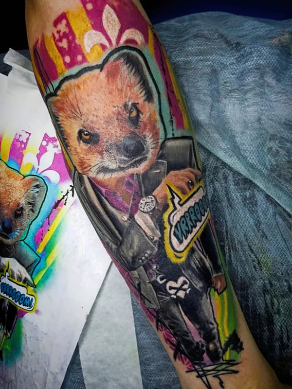 color illustrative tattoo auf forearm #64089 | Tätowierer BUFFOON-TATTOO studio