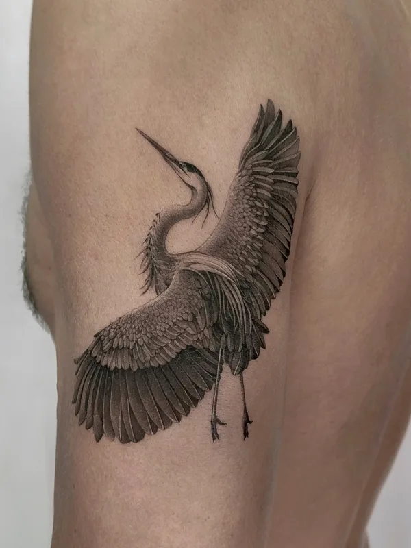 black and grey realism татуировка на thigh #52966 | Тату мастер Максим Пишунов