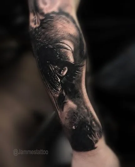 black and grey black and grey татуировка на full sleeve #35616 | Тату мастер jammes 