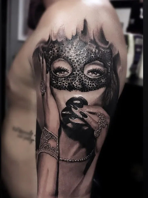 black and grey black and grey татуировка на upper arm #35618 | Тату мастер jammes 