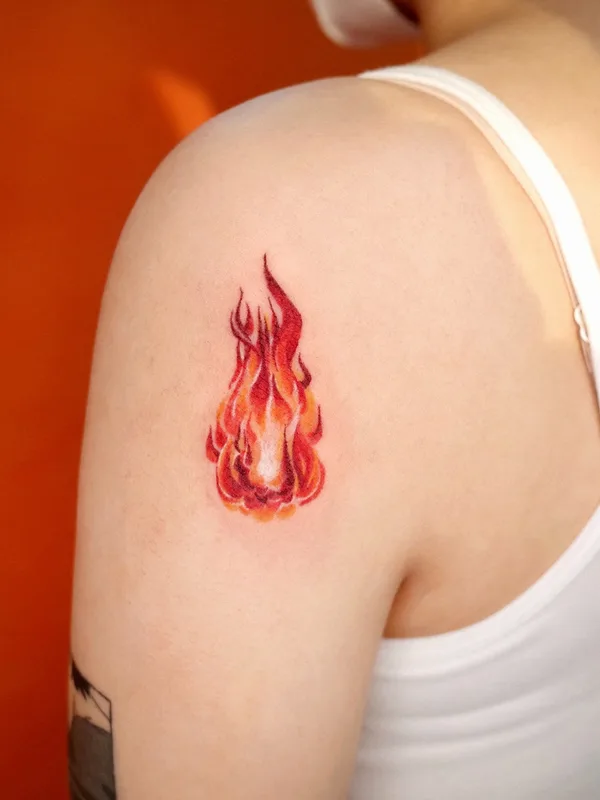female color watercolor татуировка на shoulder #53513 | Тату мастер SooSoo