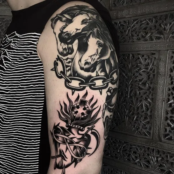 Traditional tattoo by Mattia Esposito in Roma