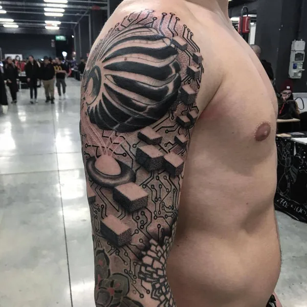 Dotwork tattoo by Daniele Lo Scritto in Zürich