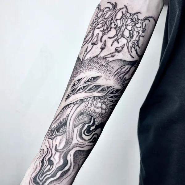 whipshading tattoo by Лика Лесова in Saint Petersburg