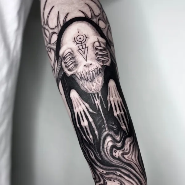 whipshading tattoo by Лика Лесова in Saint Petersburg