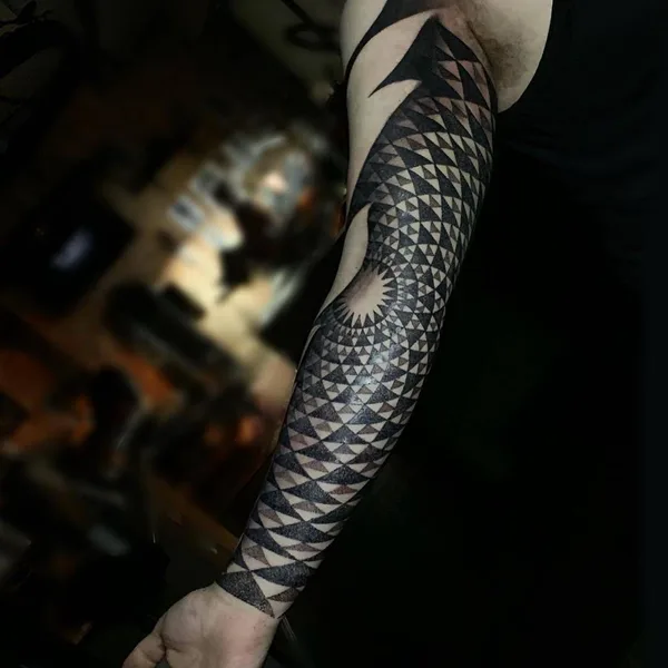 Ornamental tattoo by John Del-Pinto in Bournemouth