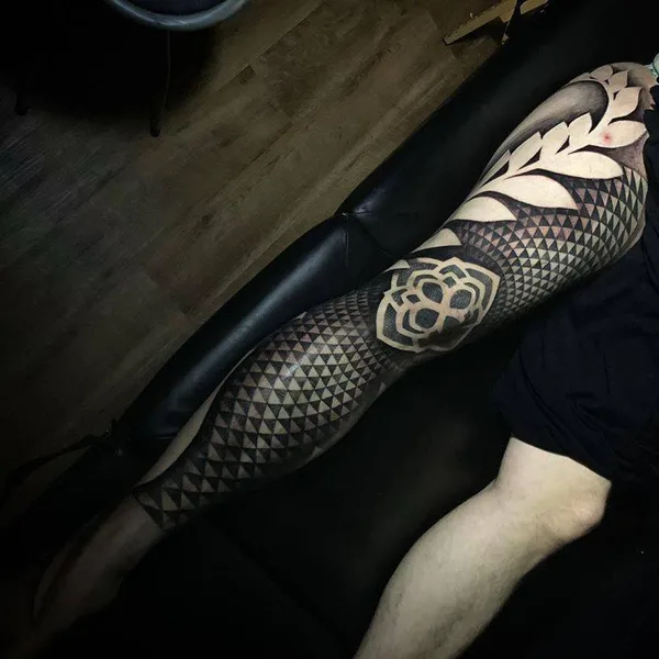 Ornamental tattoo by John Del-Pinto in Bournemouth