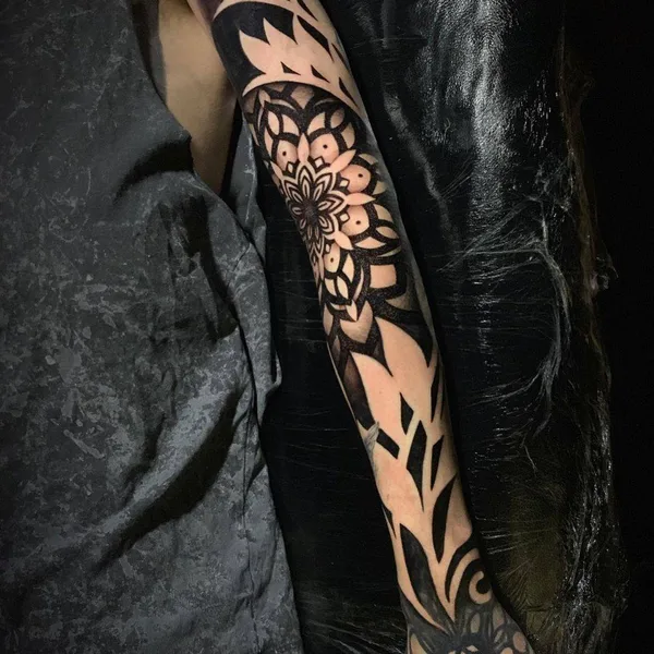 Ornamental tattoo by John Del-Pinto in Bournemouth
