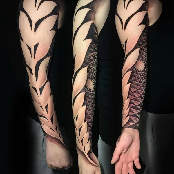 Ornamental tattoo by John Del-Pinto in Bournemouth