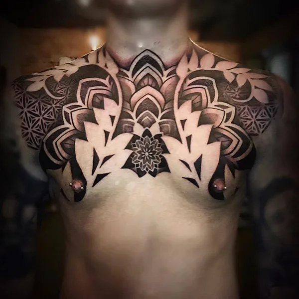 Ornamental tattoo by John Del-Pinto in Bournemouth