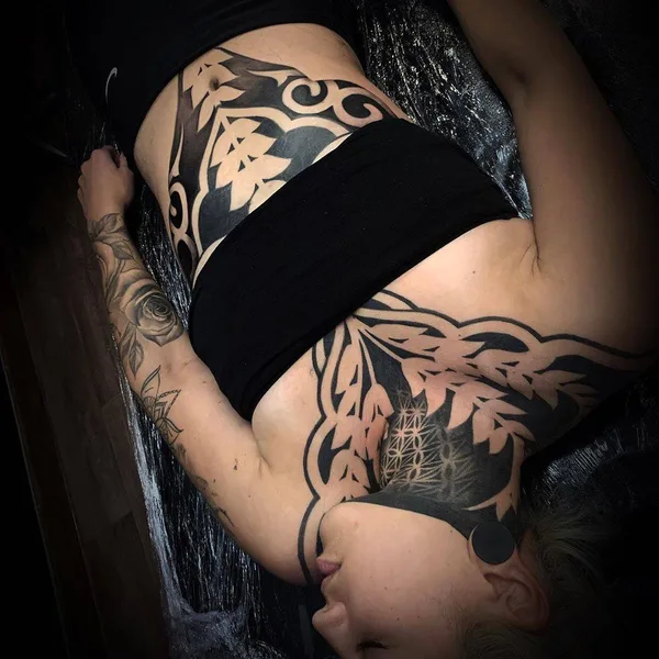 Ornamental tattoo by John Del-Pinto in Bournemouth