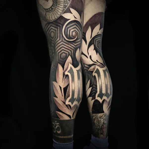 Ornamental tattoo by John Del-Pinto in Bournemouth