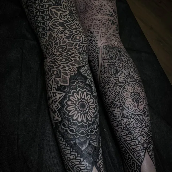Ornamental tattoo by Thomas Hooper in County of East Sussex