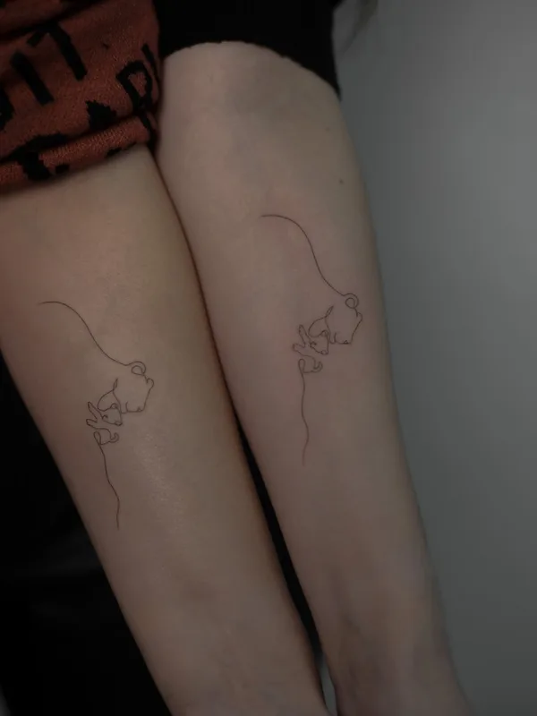 black linework татуировка на forearm #61113 | Тату мастер Lera Shevtsova