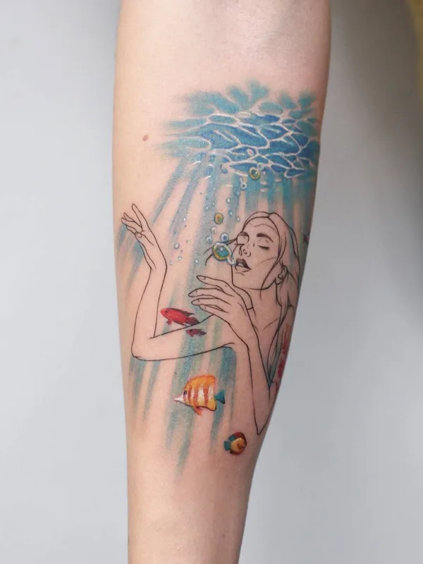 female color illustrative татуировка на forearm #27879 | Тату мастер Deborah Genchi