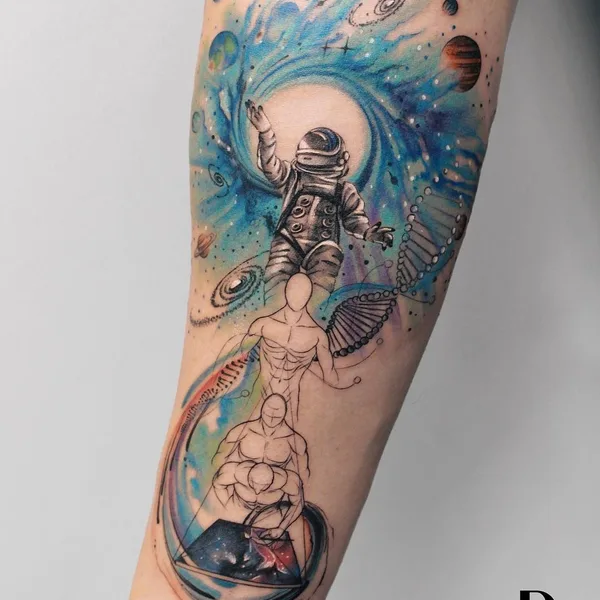 Author's Style tattoo by Deborah Genchi in Bari