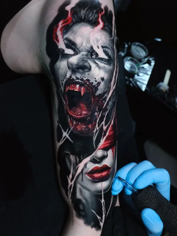 female color realism татуировка на forearm #64133 | Тату мастер Тимур Румит