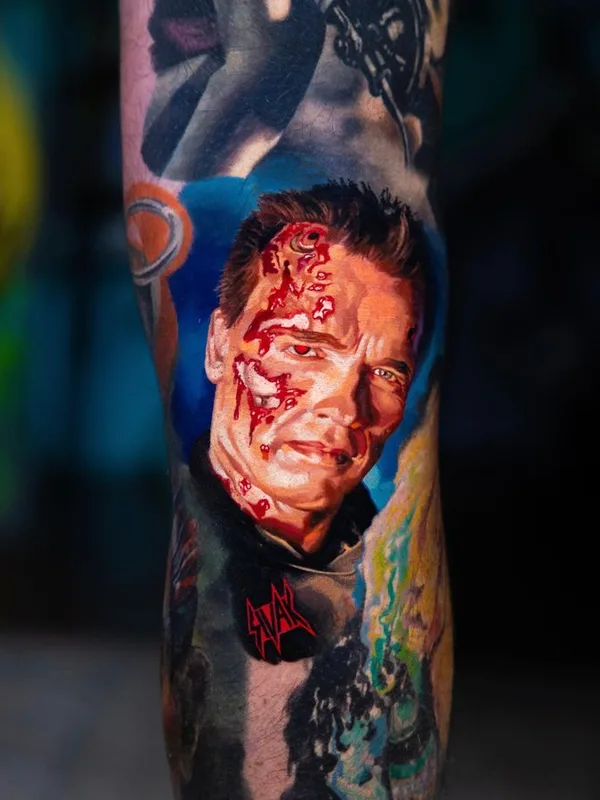 color realism tatuaje en calf #64137 | Tatuador Denis Sivak