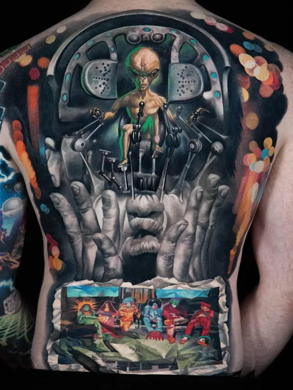 color realism tatuaje en full back #64148 | Tatuador Denis Sivak