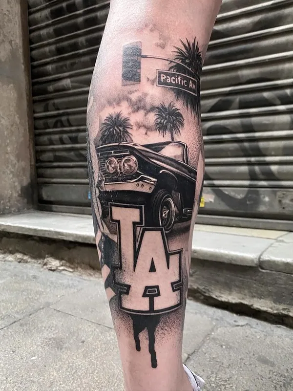 black and grey black and grey tatuaje en calf #64151 | Tatuador Stefano Phen