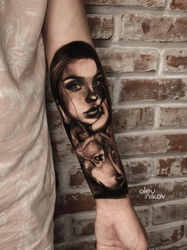black and grey realism татуировка на forearm #64165 | Тату мастер Влад Олейников