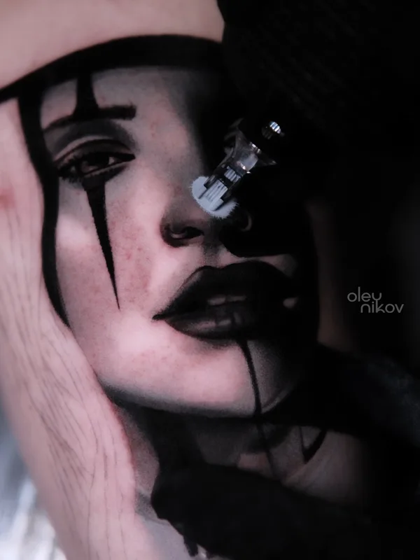 female black and grey black and grey татуировка на forearm #64171 | Тату мастер Влад Олейников