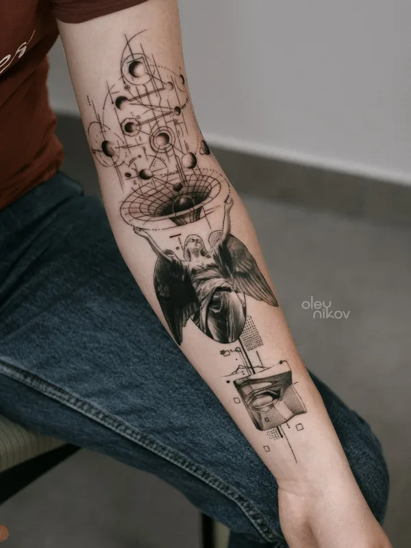 black and grey black and grey татуировка на forearm #64174 | Тату мастер Влад Олейников