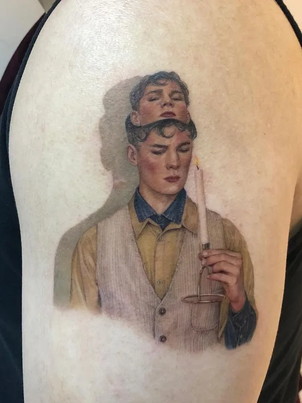 color realism tattoo auf bicep #38813 | Tätowierer Ellyn