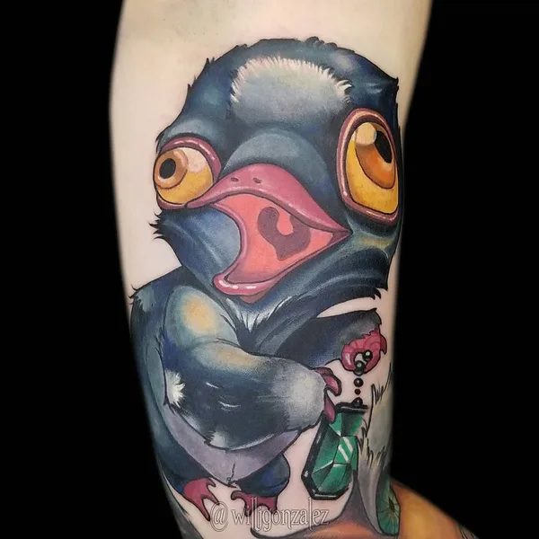New School tattoo by Will Gonzalez in New York City