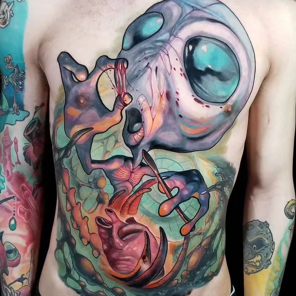 New School tattoo by Will Gonzalez in New York City