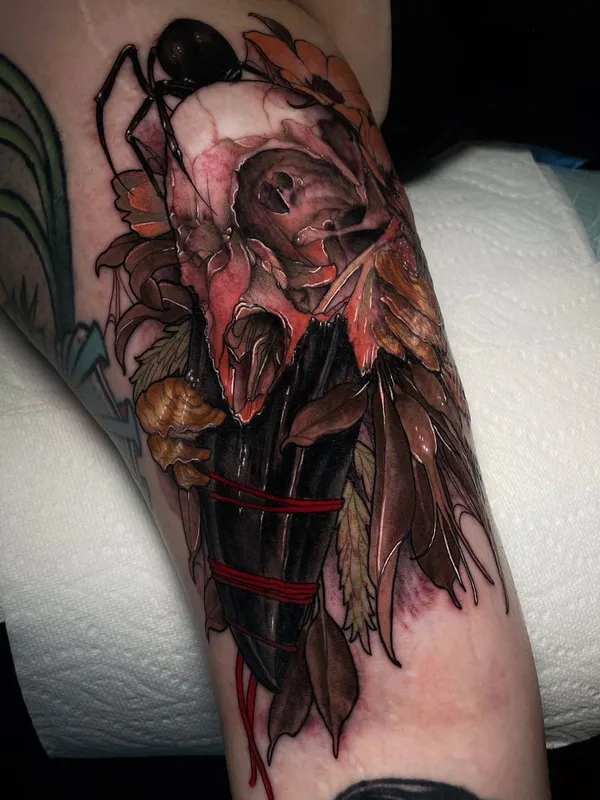 color illustrative tattoo on forearm #39228 | Tattoo Artist Shae Motz