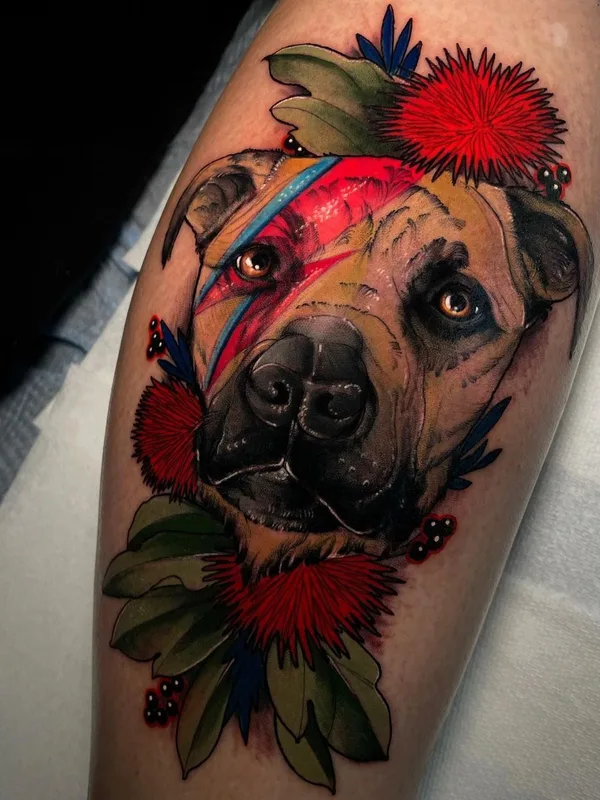 color realism tattoo on calf #39236 | Tattoo Artist Shae Motz
