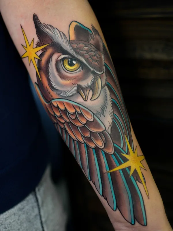 color neo traditional tattoo auf forearm #53530 | Tätowierer Anny Lorylin