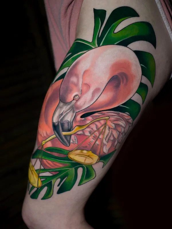 color realism tattoo auf thigh #53536 | Tätowierer Anny Lorylin