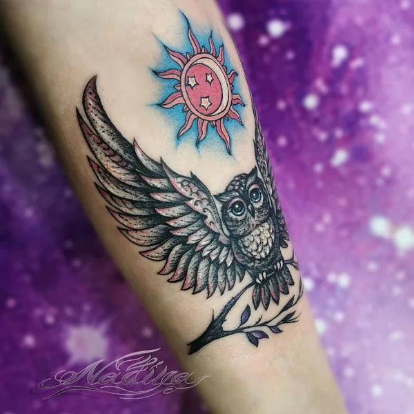 Graphic tattoo by Nadiya Abdrakhmanova in Уральск