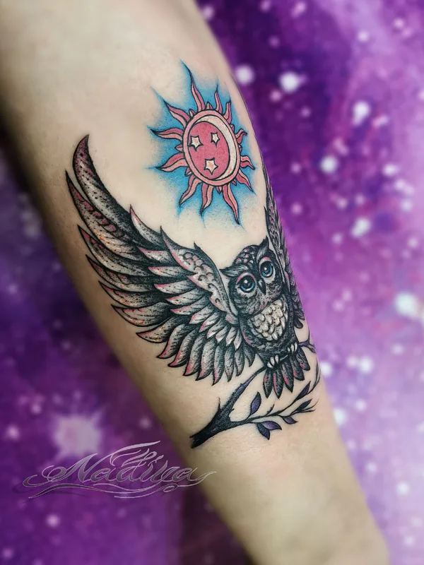 color illustrative 纹身 在 forearm #39547 | 纹身师 Nadiya Abdrakhmanova