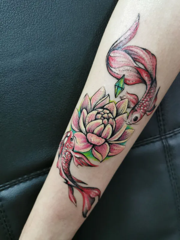 color japanese 纹身 在 forearm #39555 | 纹身师 Nadiya Abdrakhmanova
