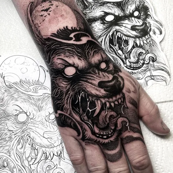 Horror tattoo by André Fantini in Dublin