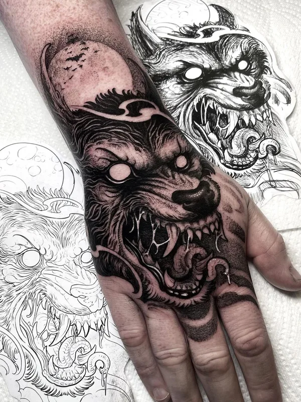 Horror tattoo by André Fantini in Dublin