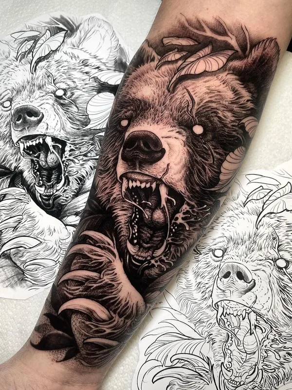 Horror tattoo by André Fantini in Dublin