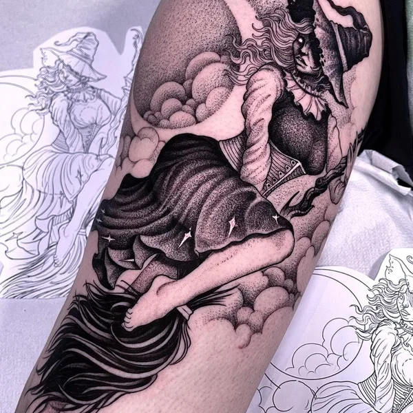 Horror tattoo by André Fantini in Dublin